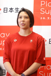 早田ひな選手、桐生祥秀選手、出口クリスタ選手、出口ケリー選手チームニッセイ報告会11